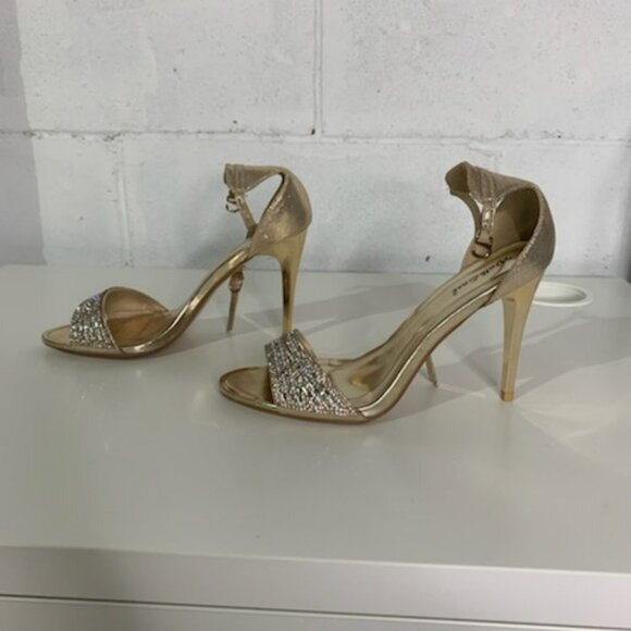 ECS Walk Eaze Golden Fancy Kitten Heels - Size 39 - Picture 4 of 13